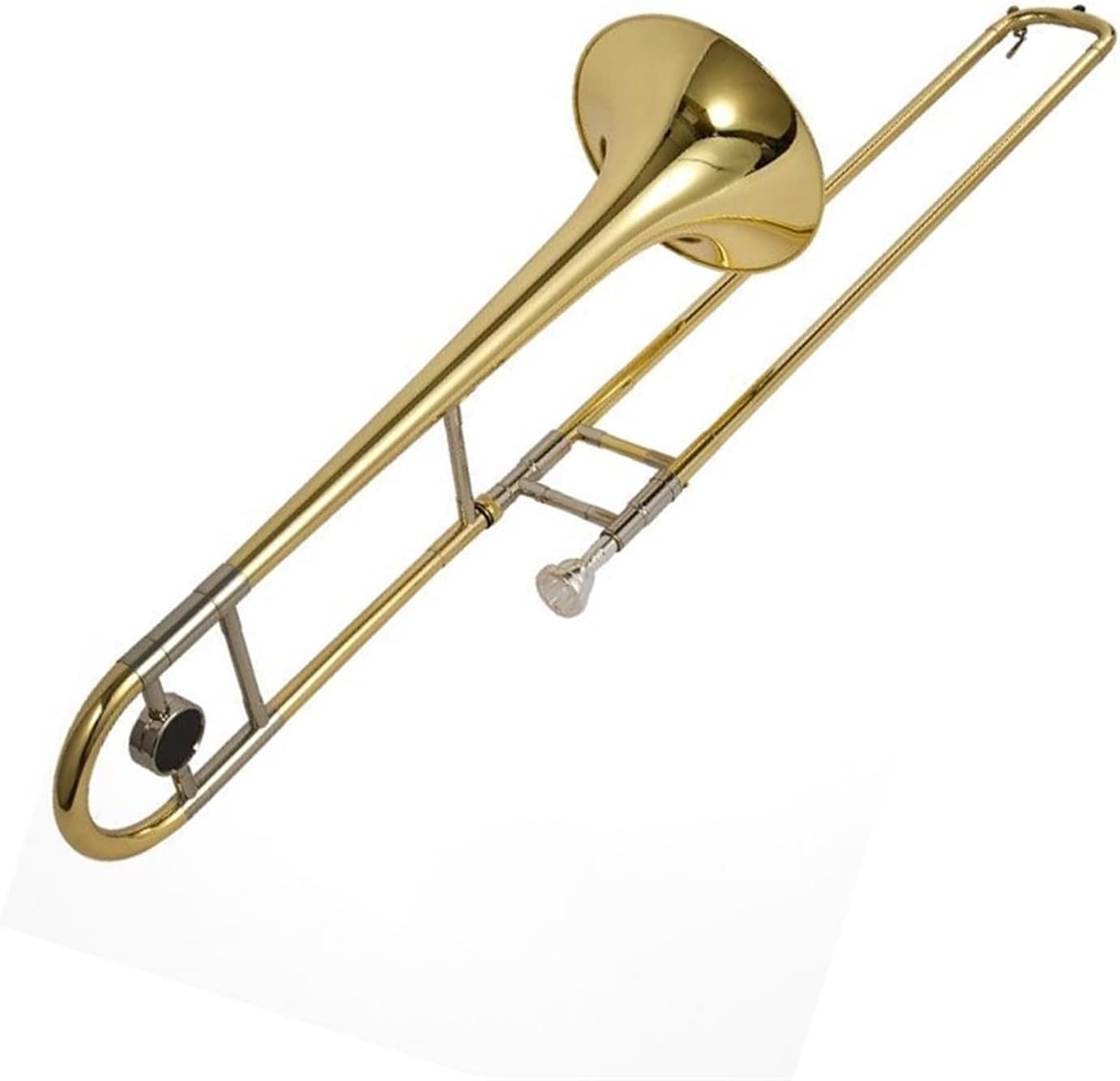 Professionals euphonium Tenor Trombone Instrument B Flat Tune Gold And Silver Two-color Trombone Instrument(Gold)