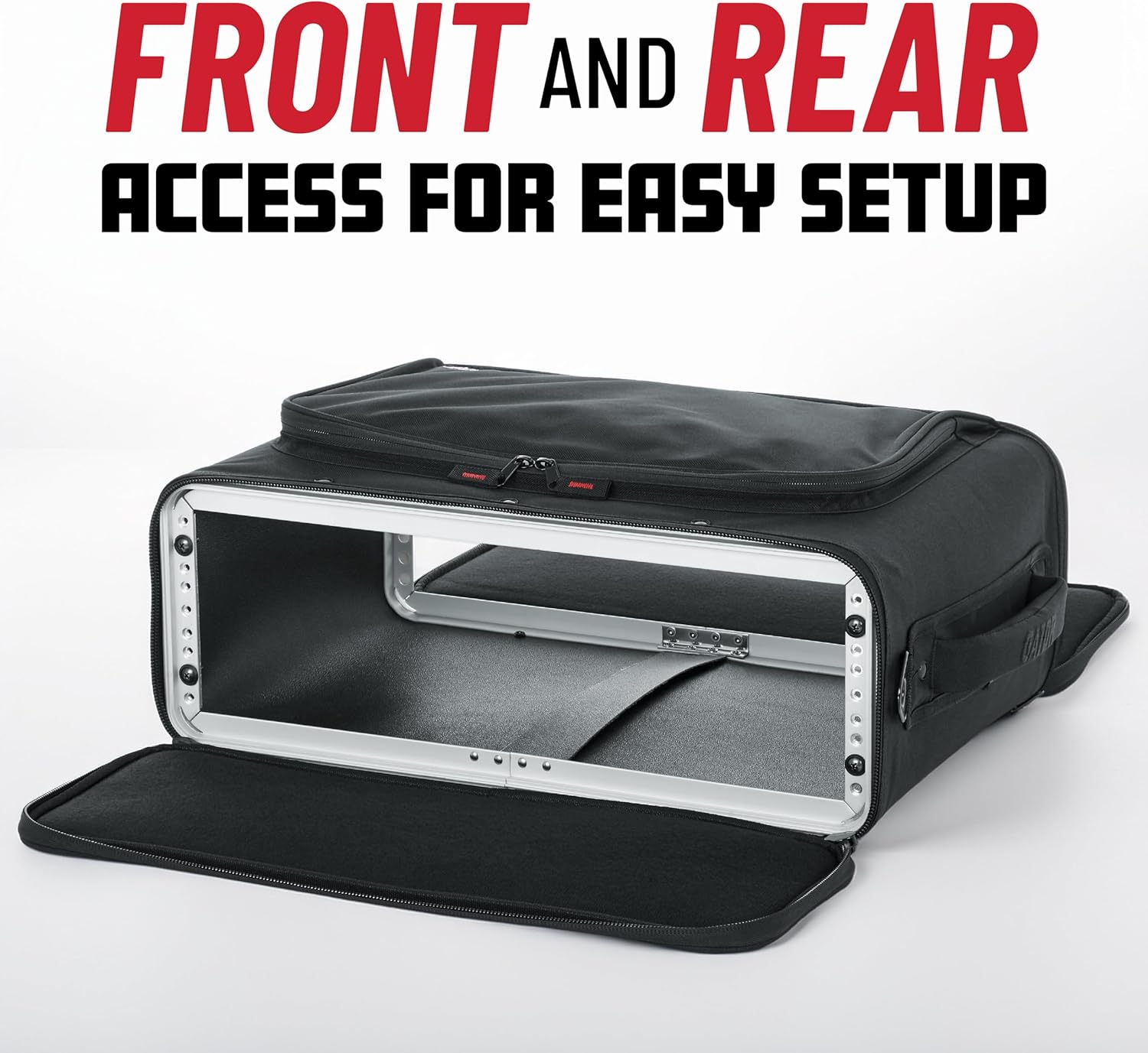 Gator Cases Lightweight Rack Bag with Removable Shoulder Strap Stage and Studio Equipment Case (GR-RACKBAG-3U)