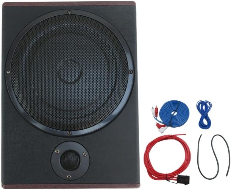 2PCS 10-Inch 1200W MAX Under-Seat Car Subwoofer with Built-in Amplifier – Slim Active Powered Subwoofer for Enhanced Bass | HiFi Audio Processor for Car Enthusiasts & Men.