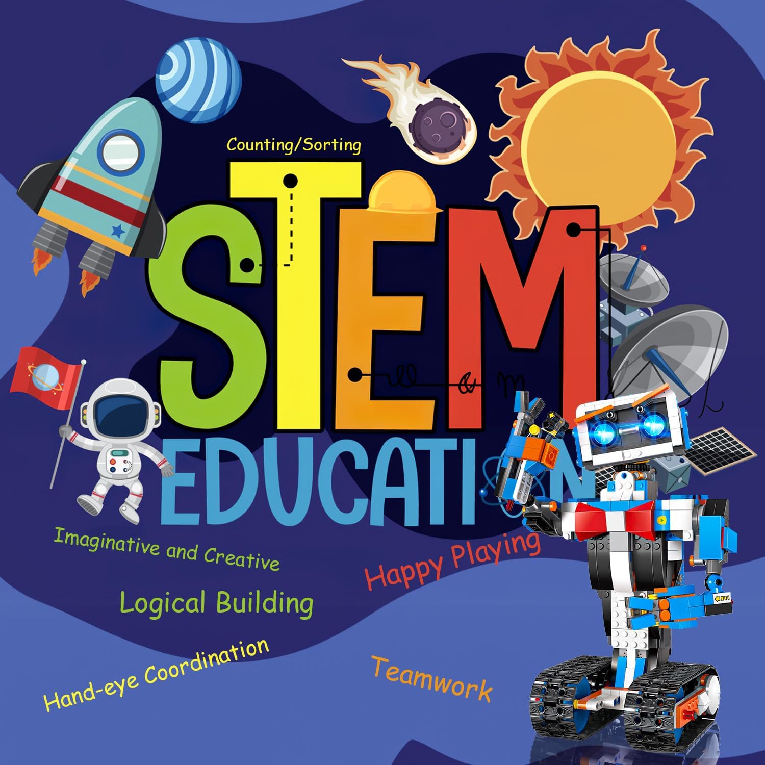 okk Robot Kit, STEM Robotics Set for Ages 6-12, Remote & app Control, Programming & DIY Assembly. Rechargeable, Perfect Educational Robots Gift Inspiring Creativity & Learning Through Play