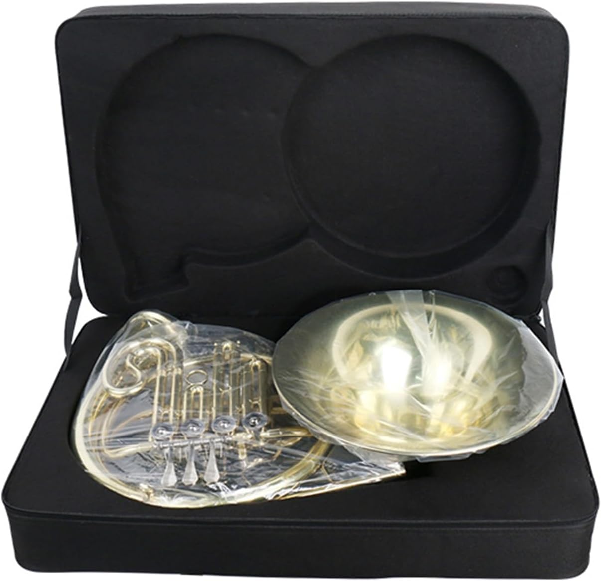 B flat 4 key single row French horn brass instrument