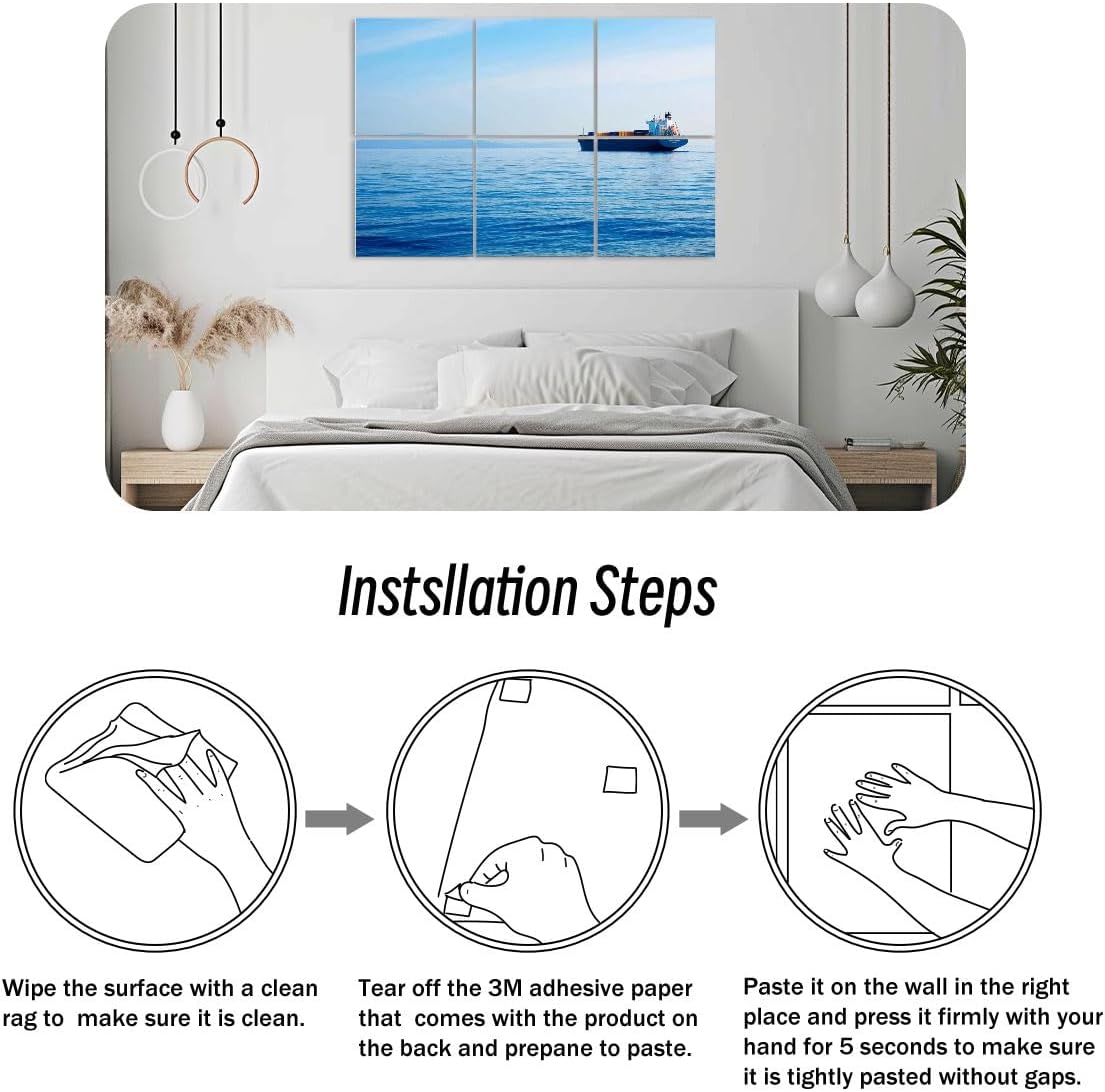 6 Pack Art Acoustic Panels Cargo Container Ship Soundproof Wall Panels, 48