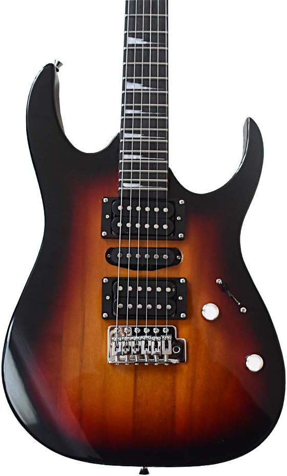 Lykos Professional Electric Guitar Guitar Bag Strap Pick Tremolo Bar Link Cable Set (Sunset)