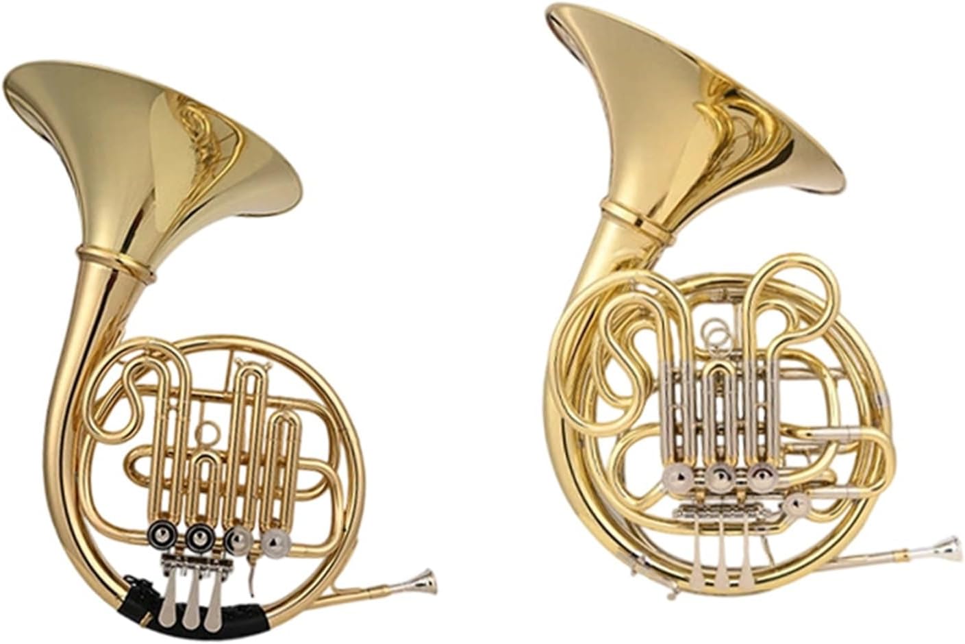 4 Key French Horn French Horn Instrument B Flat F Key Four Single And Double Row Professional Teaching Performance(Single)