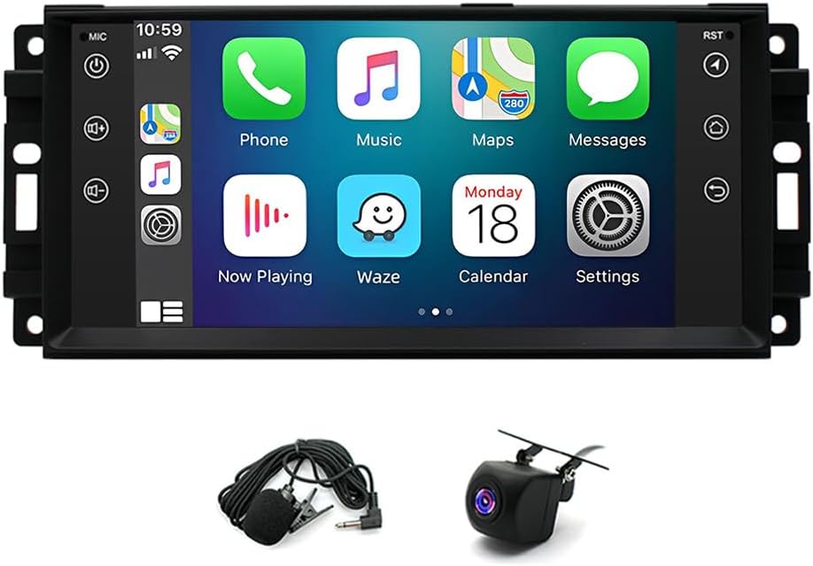 4+64G w/Android 13 Car Audio Stereo w/carplay w/Android Auto for Dodge for Grand Caravan 2008-2018, Double Din 7