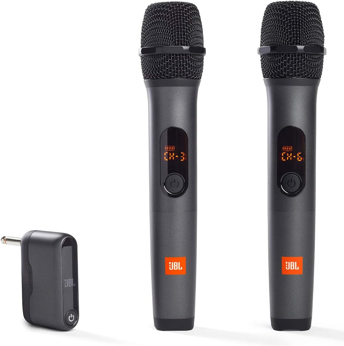 JBL Wireless Two Microphone System with Dual-Channel Receiver, Black (Renewed)