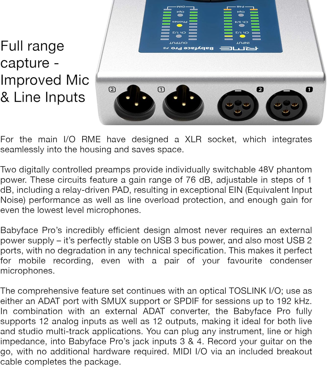 Babyface Pro FS 24 Channel 192khz High Precision USB Audio Interface