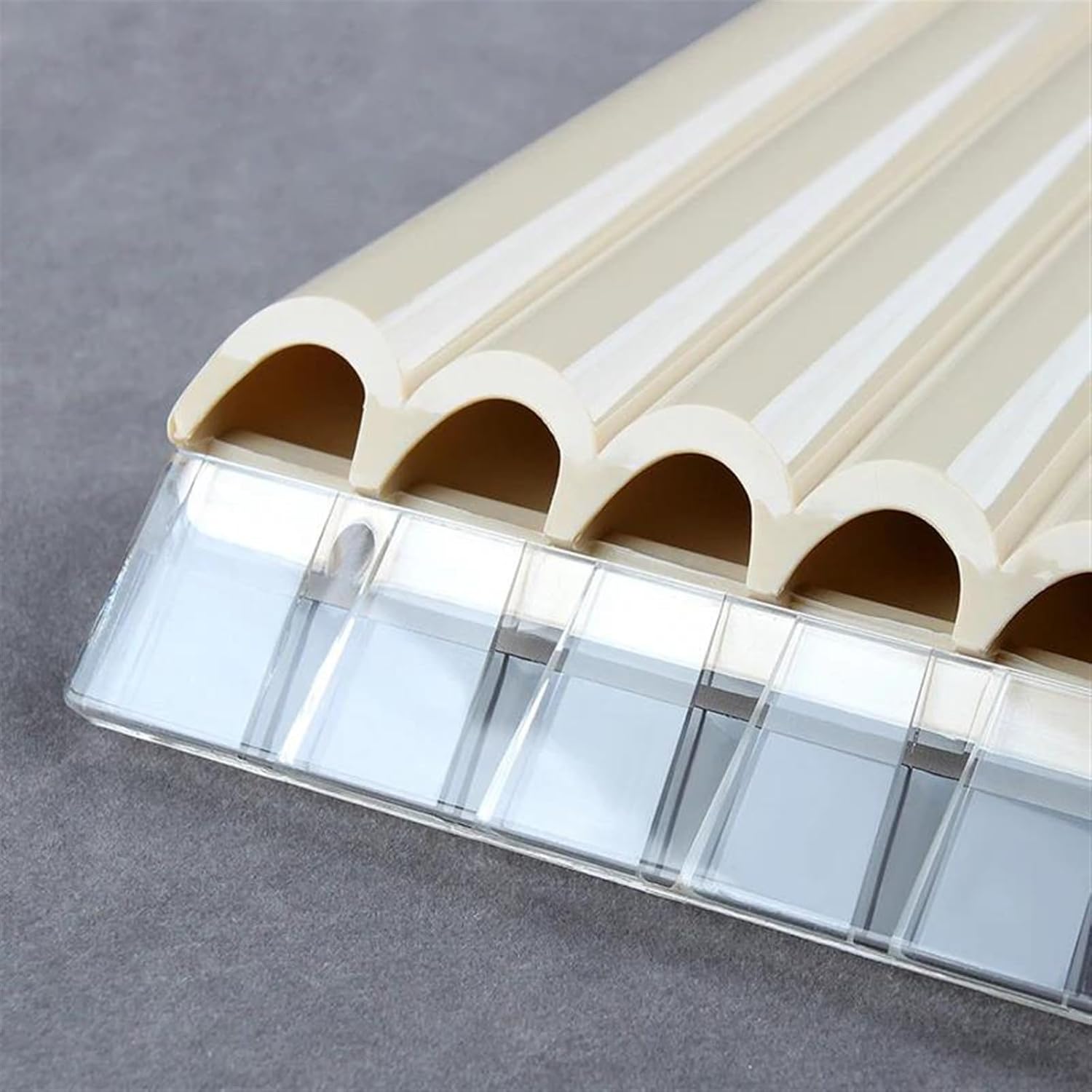 Beige 16 Pipes Pan Flute G Key Plastic Traditional Woodwind Musical Instrument For Beginner