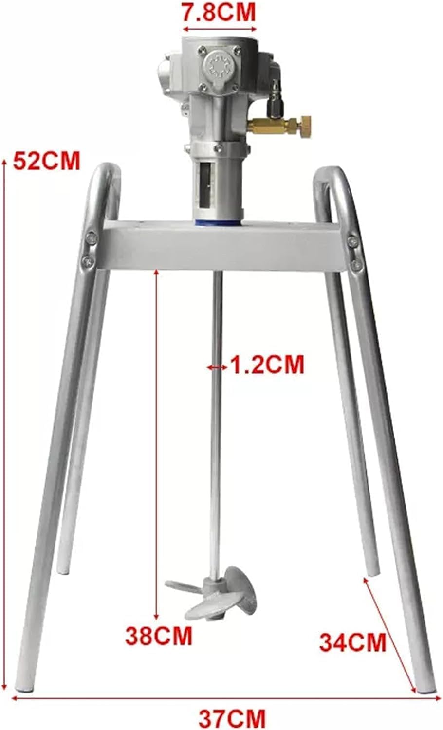 5 Gallon 60L Automatic Pneumatic Paint Mixer Machine, Lifting Platform Paint Coating Mixer, with Auxiliary Stand & Wheel Mixer, for Paint Coating Materials Viscous Liquid I(