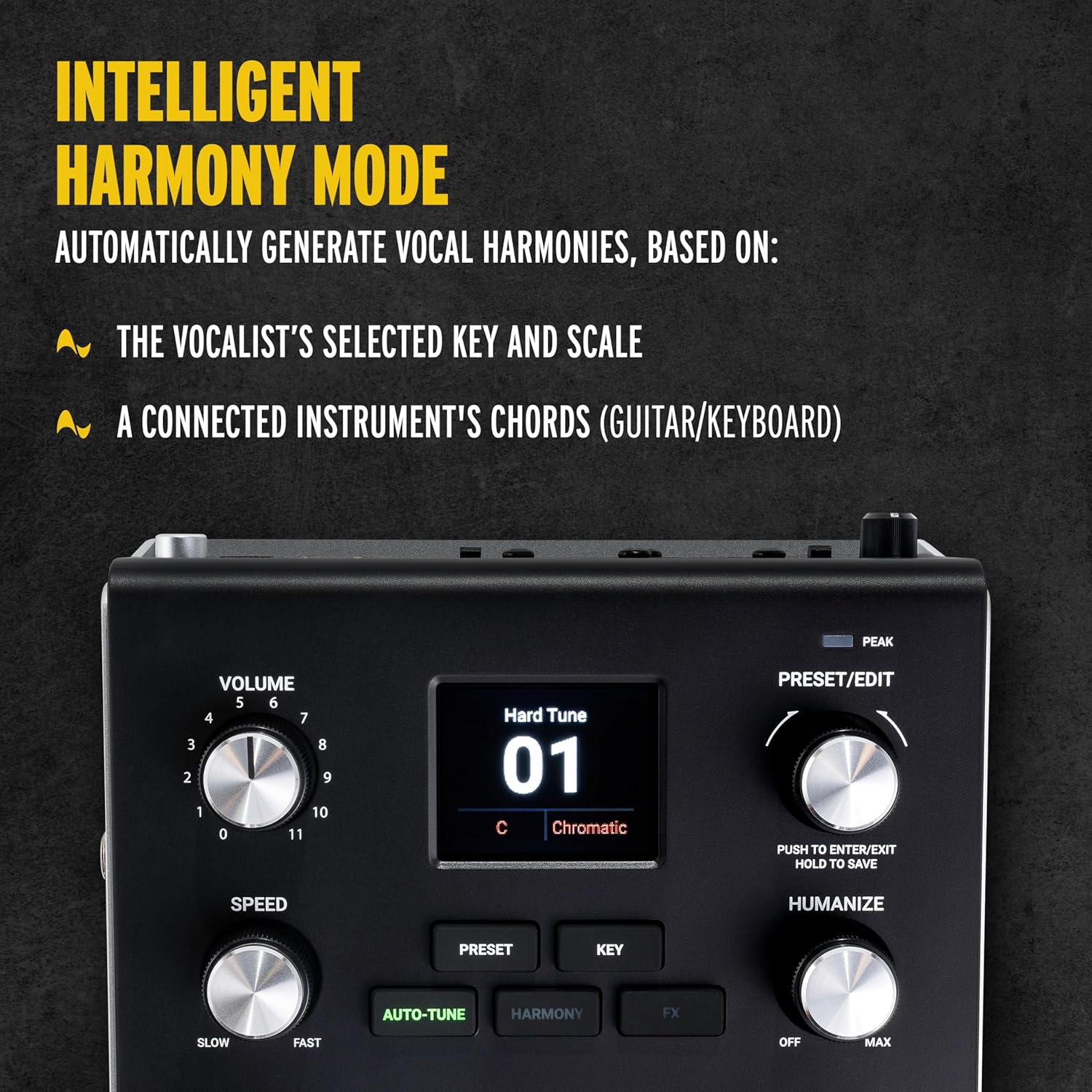 HeadRush VX5 Vocal Effects Pedal with Antares AutoTune for Vocalists with Real Time Pitch Correction, Vocal Harmony, Guitar and Mic in and Audio Interface