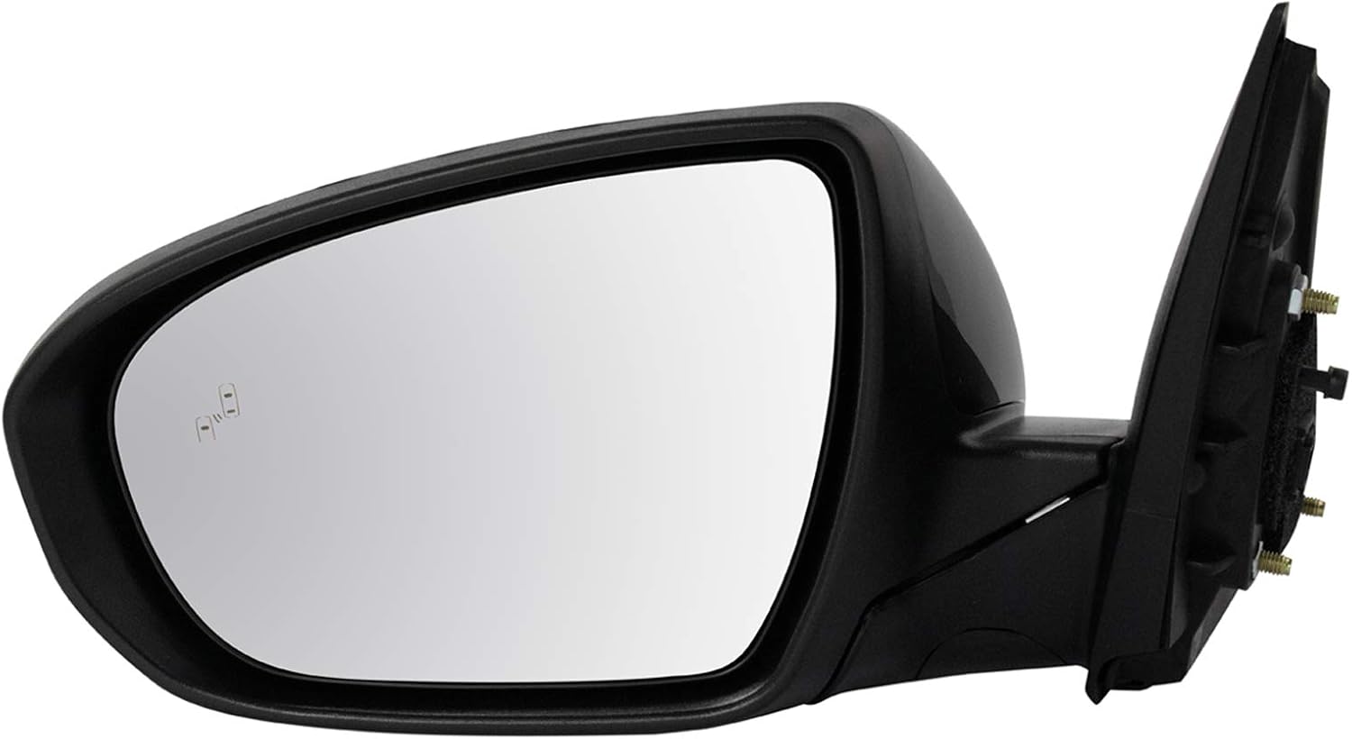 TRQ Driver Side Power Folding Mirror Heated Blind Spot Indicator Smooth Black Compatible with 2014-2015 Kia Optima US Built KI1320206