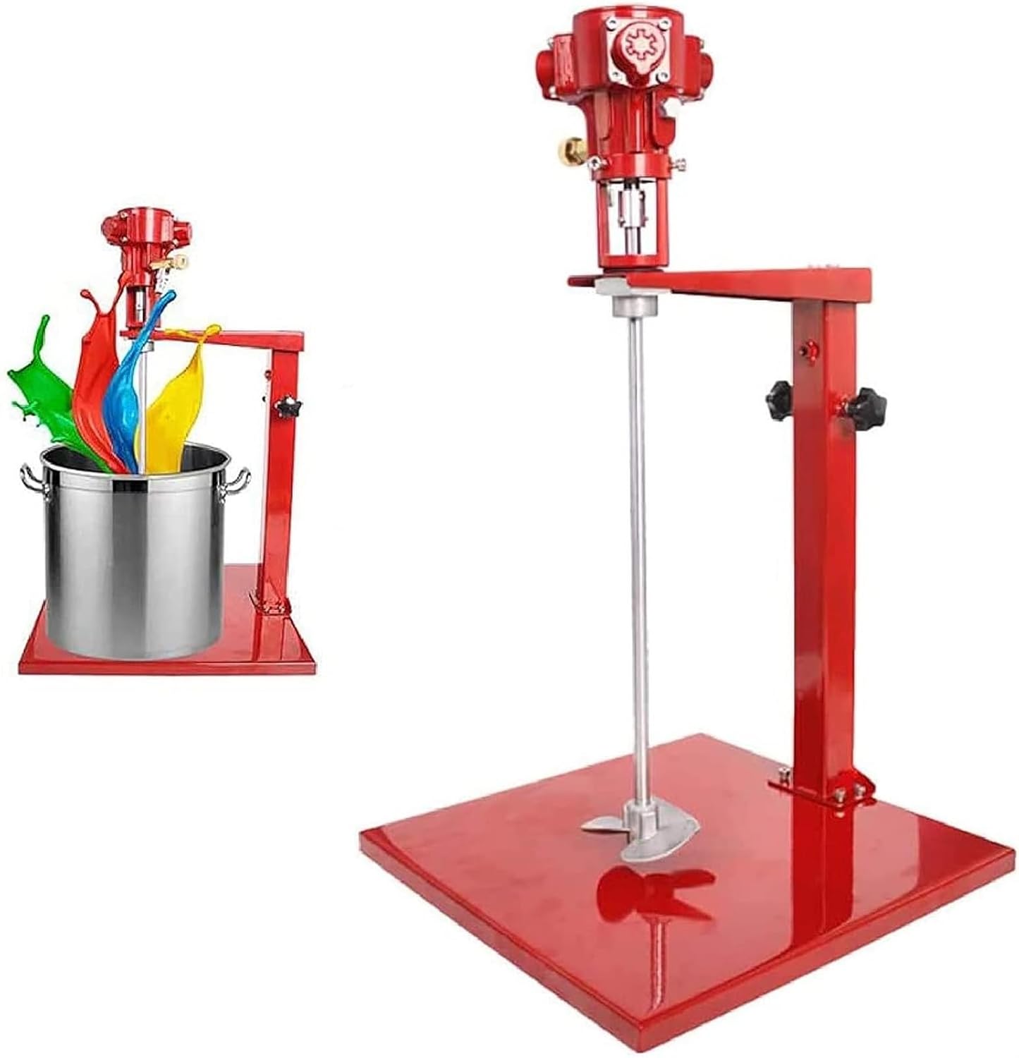 5 Gal/20LStainless Steel Automatic Lifting Mixer Paint Stirring Machine,Adjustable Height, Desktop Vertical Air Mixer, Ink Mixing Machine