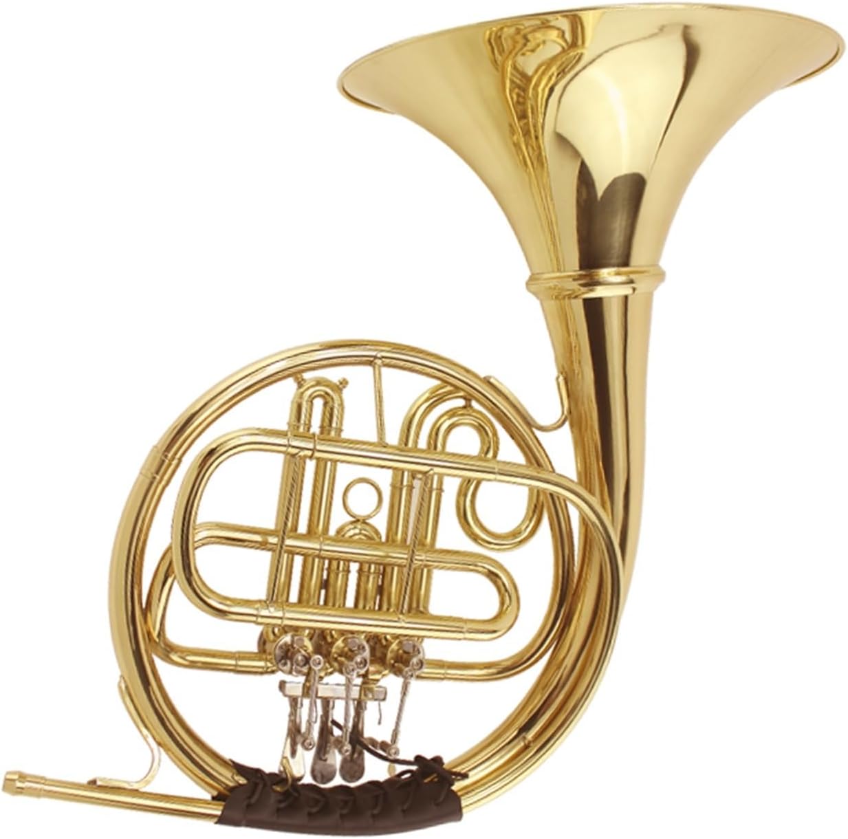 Brass French Horn B-flat Three-key Single Horn Band Performance Lacquered Gold Original Brass Mouthpiece