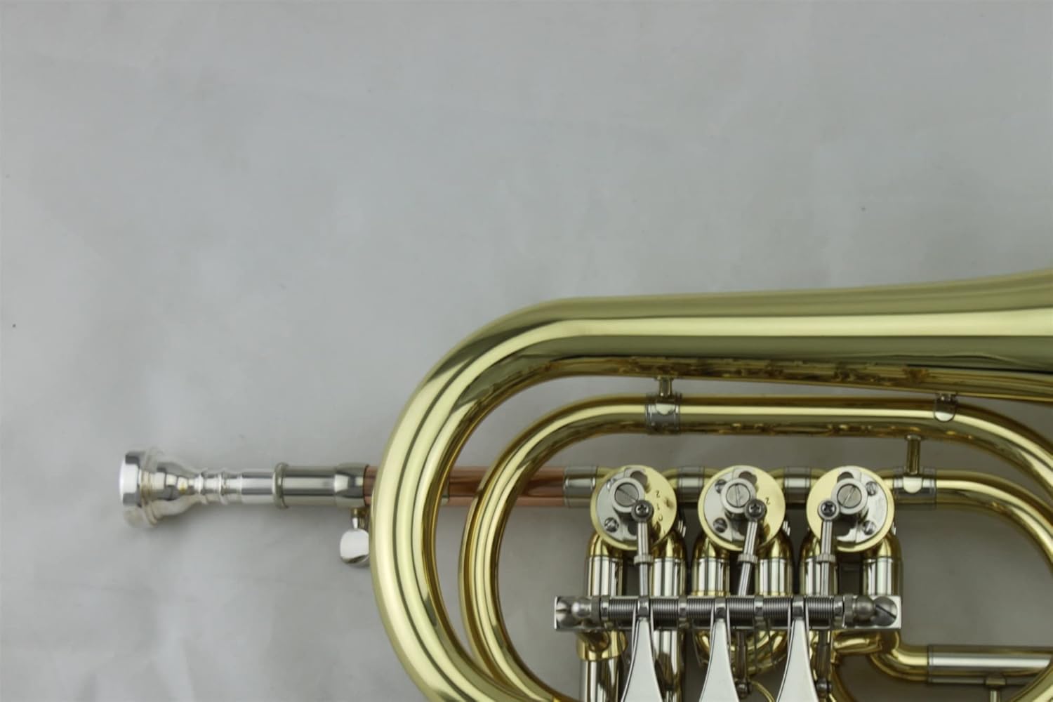 Trumpets Beginner Gold Lacquer Rotary Valve Type Bb Cornet Bore Size 11.66mm Trumpet Set