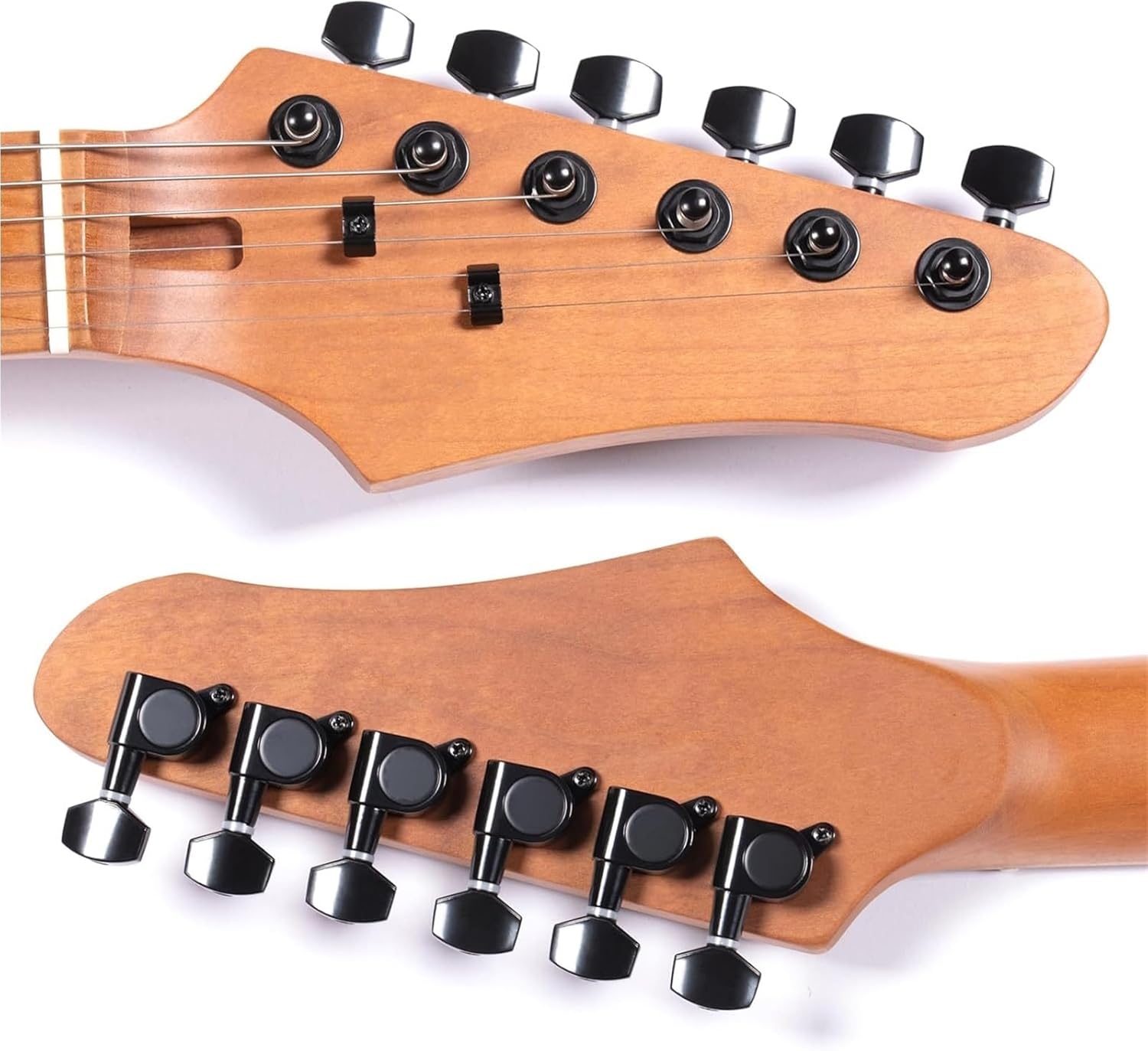 Beginner Electric Guitar Kits Solid Electric Guitar Metallic Finish Poplar Body Maple Neck Fretboard(Green)