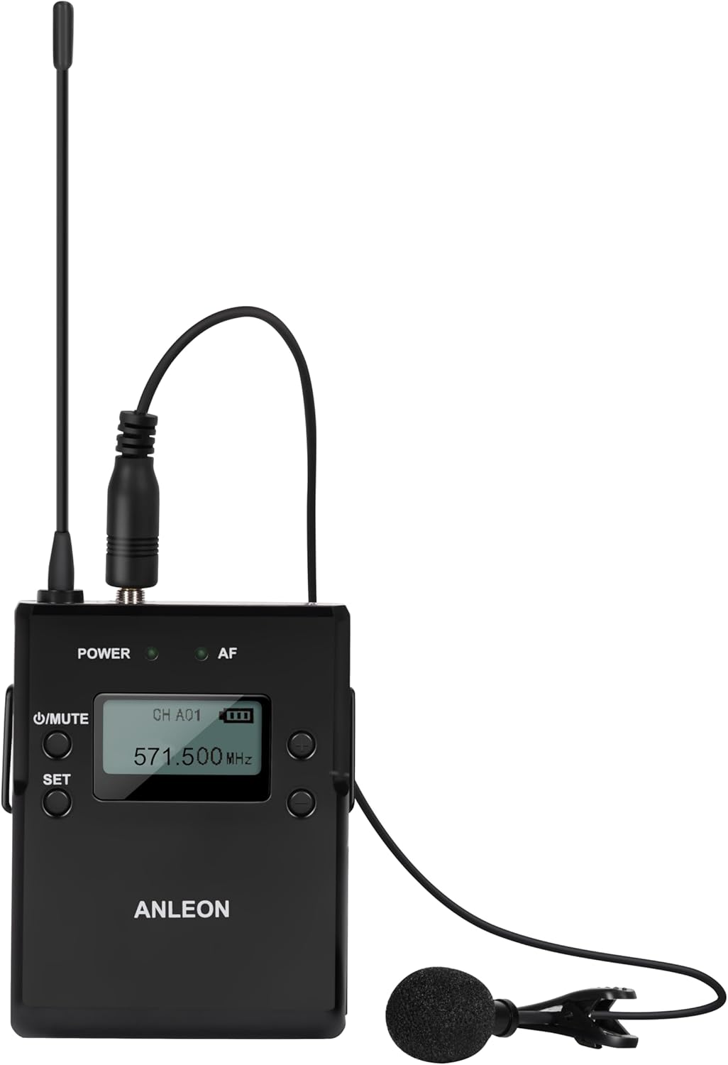 ANLEON MTG-400 Wireless Tour Guide Language Interpretation System Crystal Clear Audio Wireless Lavalier Lapel Microphone System (1 Transmitter -1 Receiver)