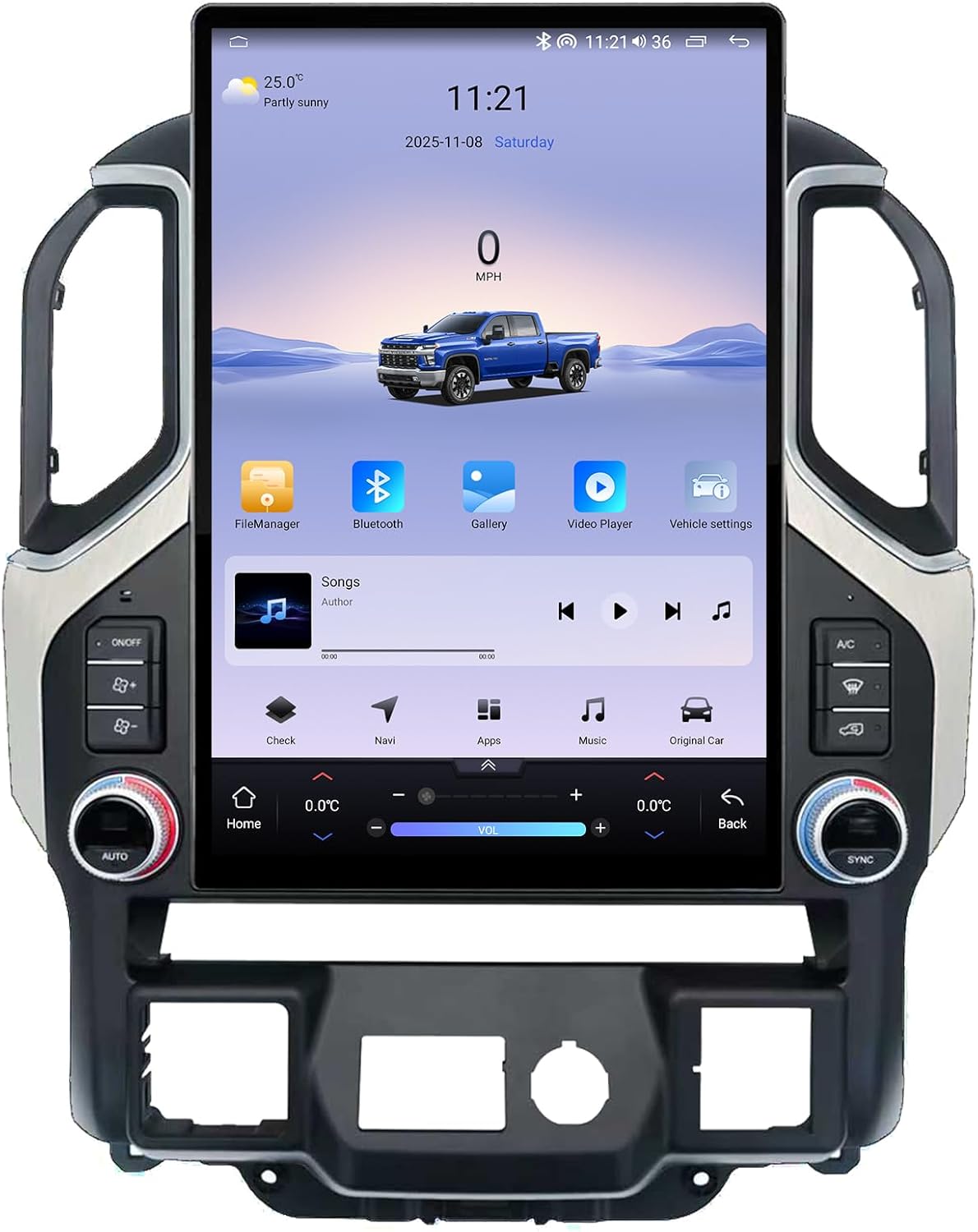 Android 14 Car Stereo Radio for GMC Sierra Chevrolet Silverado 2019 2020 2021 2022 2023 Wirless Carplay/Android Auto 15.6 Inch Head Unit Tesla Style IPS Touch Screen with Bluetooth GPS Navigation WiFi