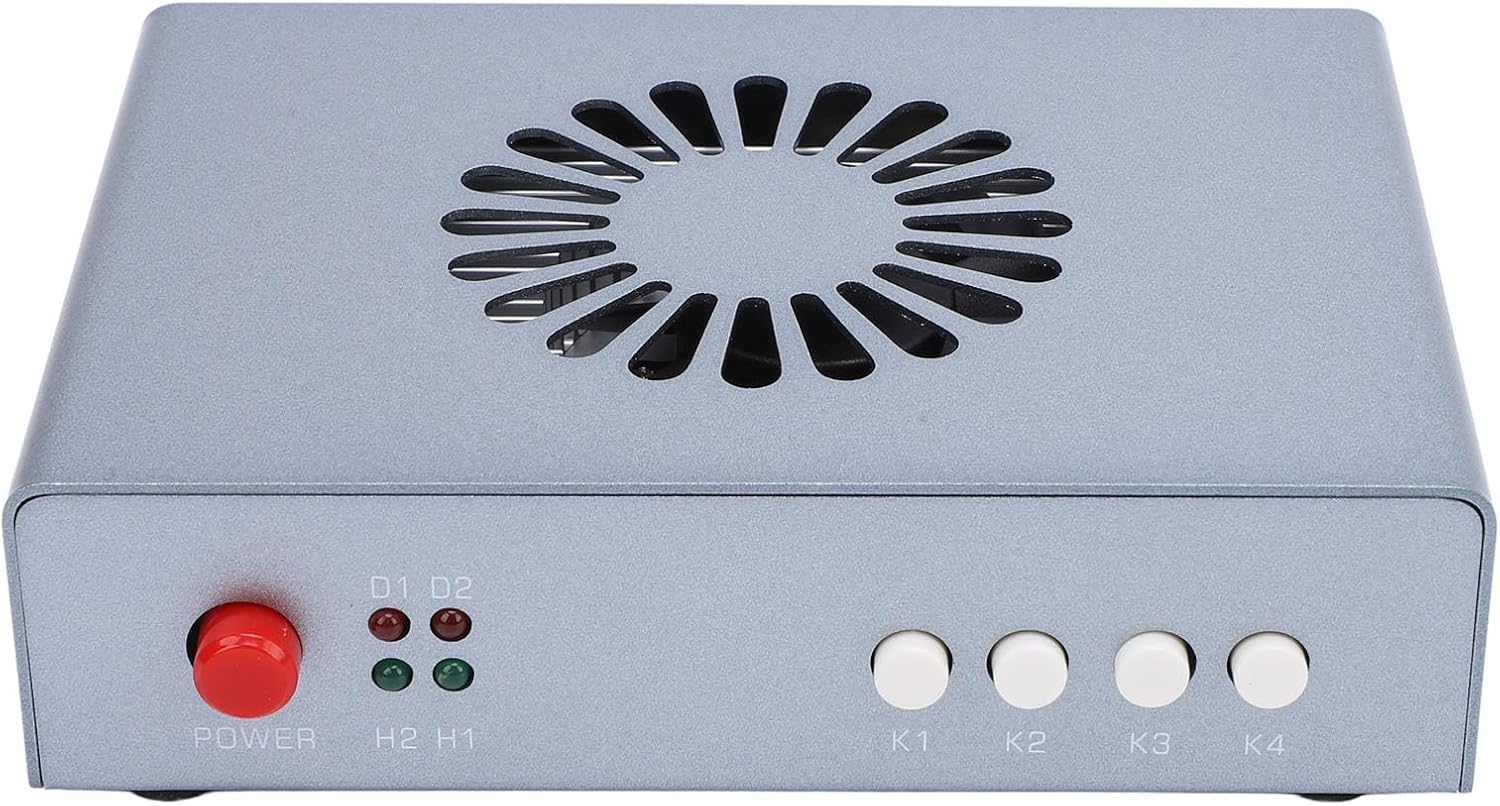 2K 144hz DMA Fuser, Aluminum Alloy HD Multimedia Interface Overlayer Synthesizer, DC12V HDMI Combiner for Gaming and Video Conferencing (US Plug)