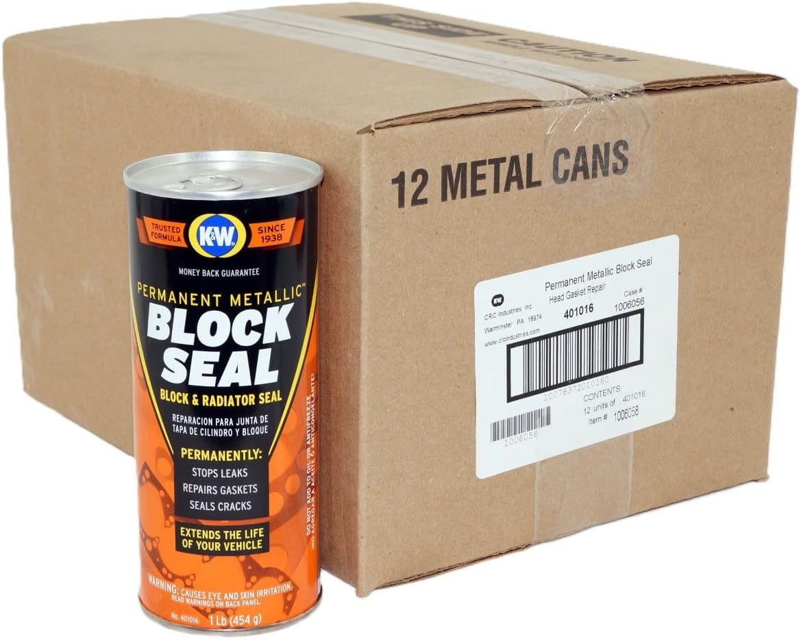 CRC K&W® Permanent Metallic™ Block Seal Head Gasket Repair (Case of 12)