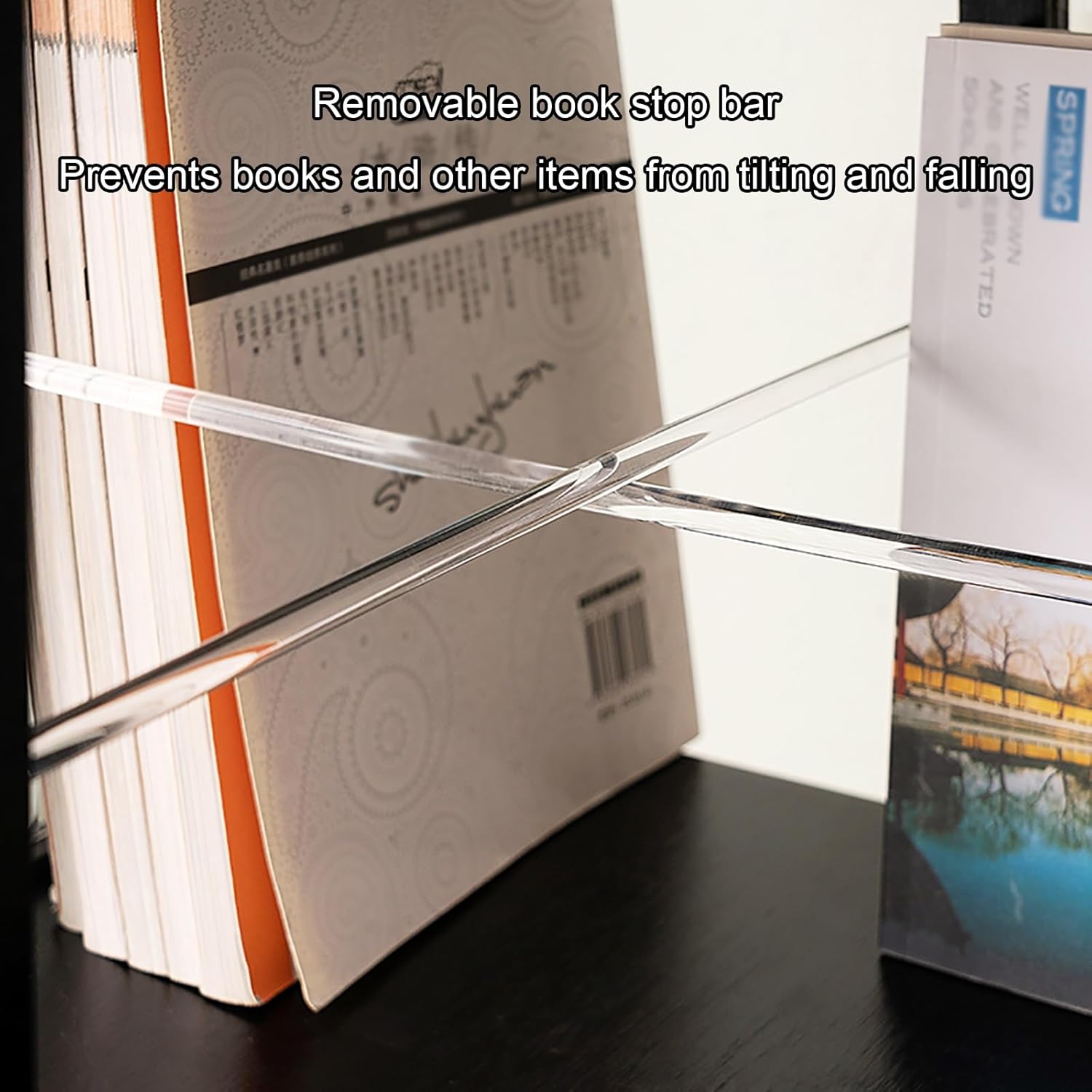 5 Tier Rotating Bookshelf, 360° Spinning Book Shelf Tower, Bamboo Floor Standing Storage Rack, Narrow Storage Shelf for Living Room, Bedroom, Study(Beige)