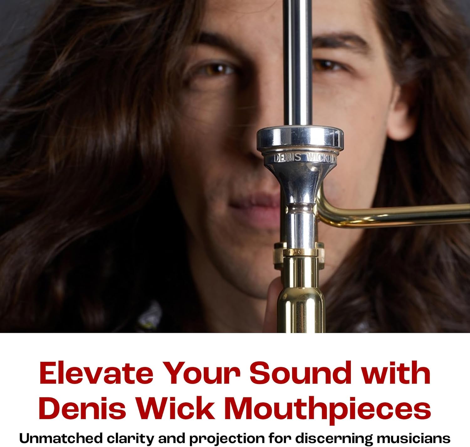 Denis Wick Steven Mead Ultra Baritone Mouthpiece - Silver Plated, 5880B-SM4X - V-Type Backbore for Balanced Airflow & Tone - Baritone Accessories for Easy Articulation 26.00 x 6.3 x 7.4mm