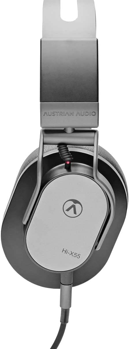 Austrian Audio Hi-X55 Headphones - Circumaural Studio Headphones - High Comfort with Slow Retention Ear Pads, Maximum Flexibility - 3.5mm Jack - Includes Adaptor to 6.3mm - Black