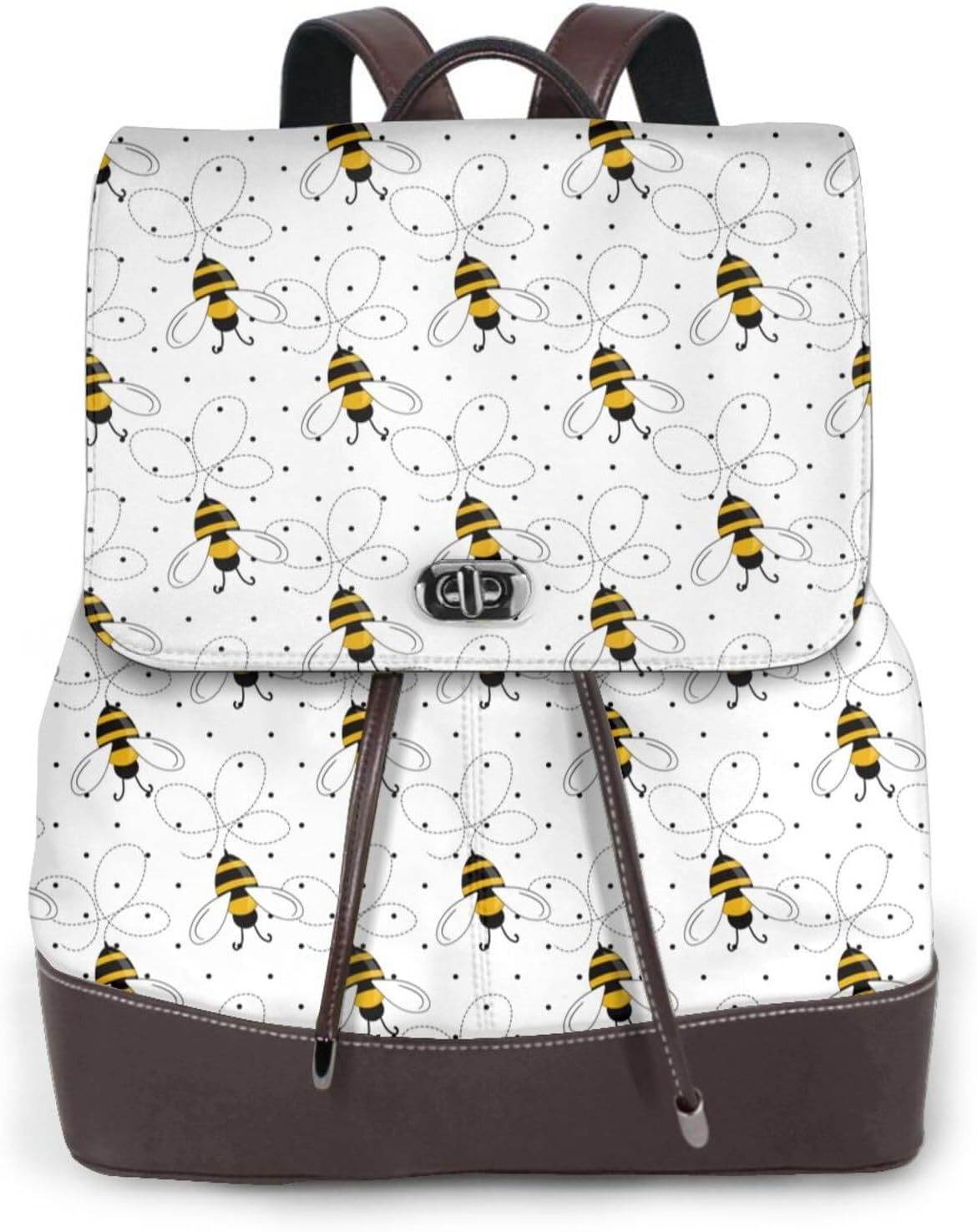 Small Bee for Womens Backpack Purse Microfiber PU Anti-theft Large Fashion Designer Travel Bag Ladies Shoulder Bags