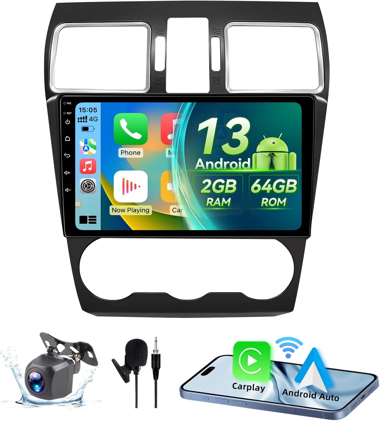 Android 13 Car Stereo Radio Compatible with Subaru Forester WRX Impreza 2015 2016 2017 2018,9