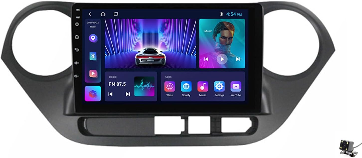 Android 12 Car Radio Stereo for Hyundai i10 2013-2016 9 Inch Head Unit Touch Screen Car Stereo with Car-Play, Android Auto, Backup Camera, GPS, WiFi, DSP SWC Car Audio Receiver
