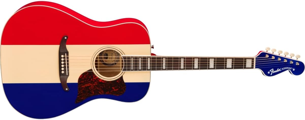Fender Buck Owens Kingman Acoustic-electric Guitar - Red, White, and Blue