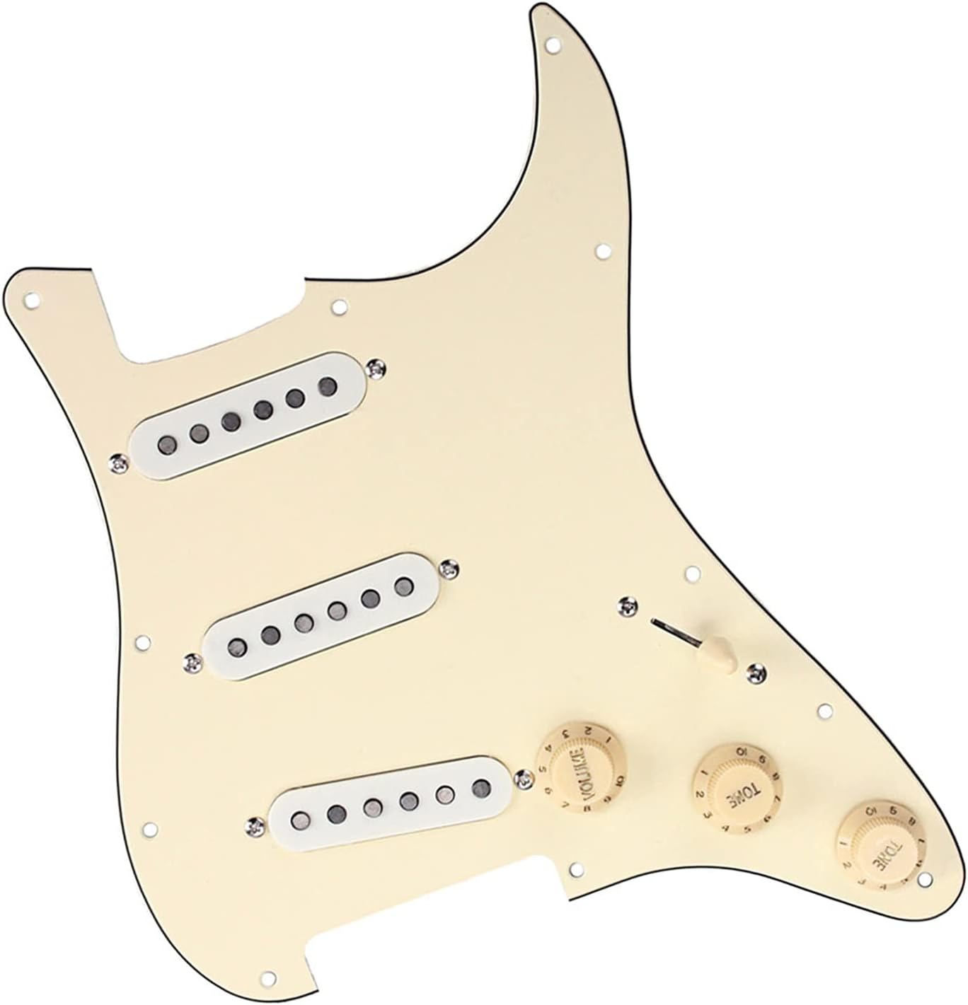 Pickguard Pre-Wired Prewired Loaded SSS Pickguard Alnico V Single Coil Pickups for Electric Guitar Parts