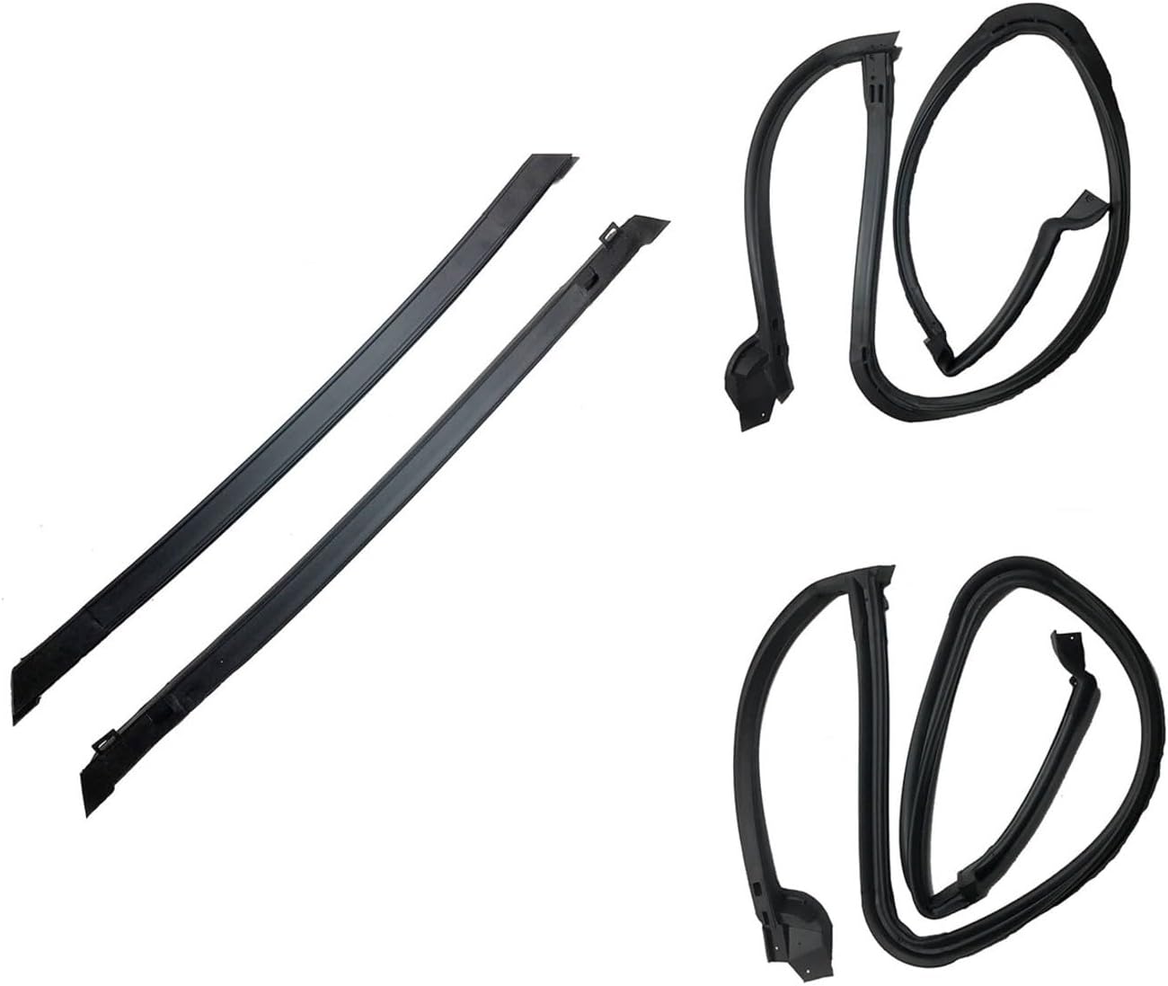 Fairchild Weatherstripping Fit 1978-1981, Chevrolet Camaro T-Top Seal & T-Top Side Seal Fisher Style Single Release 4 pc Kit Replaces OEM# 20176024 | 20176025 |20125618 KG4199
