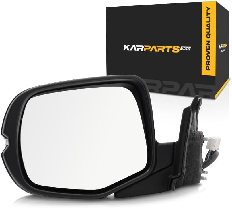 For Honda Pilot 2019 2020 2021 2022 Door Mirror Driver Side | Power | Manual Folding | Heated | Paintable | With Signal Light | EX Model | Replacement For HO1320334 | 76250TG7C42ZD