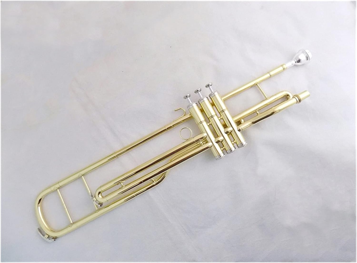Standard Trombone C Key Piston Trombone with Case Mouthpiece Yellow Brass Trombon Lacquer Musical Instruments Valve Trombone