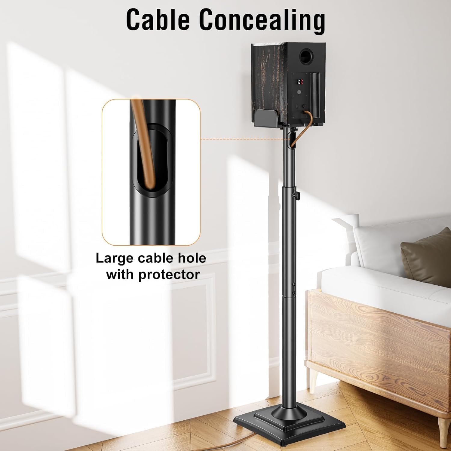 ELIVED Universal Speaker Stands Pair Height Adjustable Max 43.3