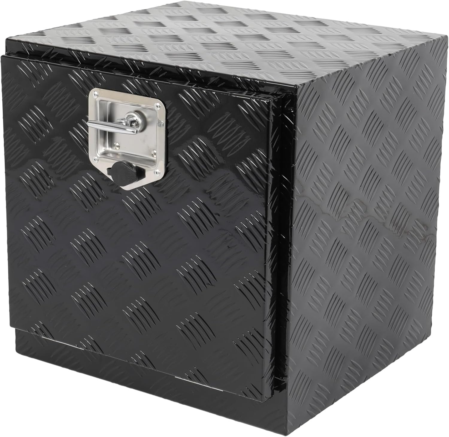 ECCPP 18inch Heavy Duty Aluminum Truck Bed Tool Box, RV Storage Organizer Trailer Storage ToolBox W/Lock & Keys, Underbody Flatbox Truck Car Outdoor Trailer Pickup (Black)