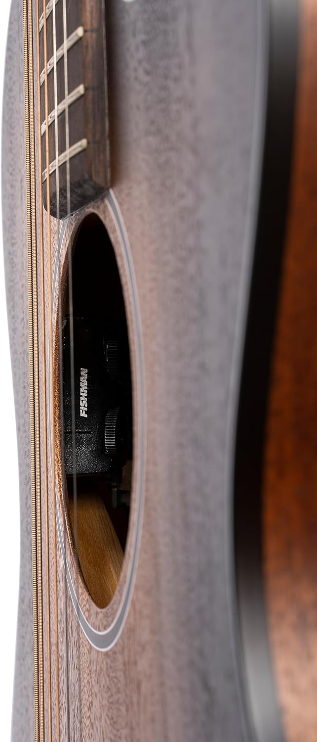 Cort 6 String Acoustic-Electric Guitar, Right, Open Pore Black Burst, Full (COREOCOPBB)