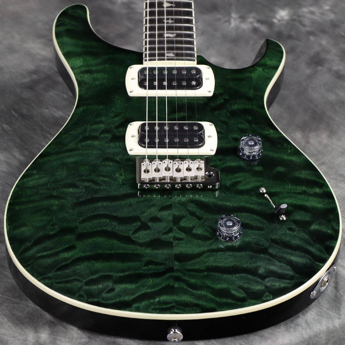PRS SE Custom 24 Quilt, Teal Black with Gigbag