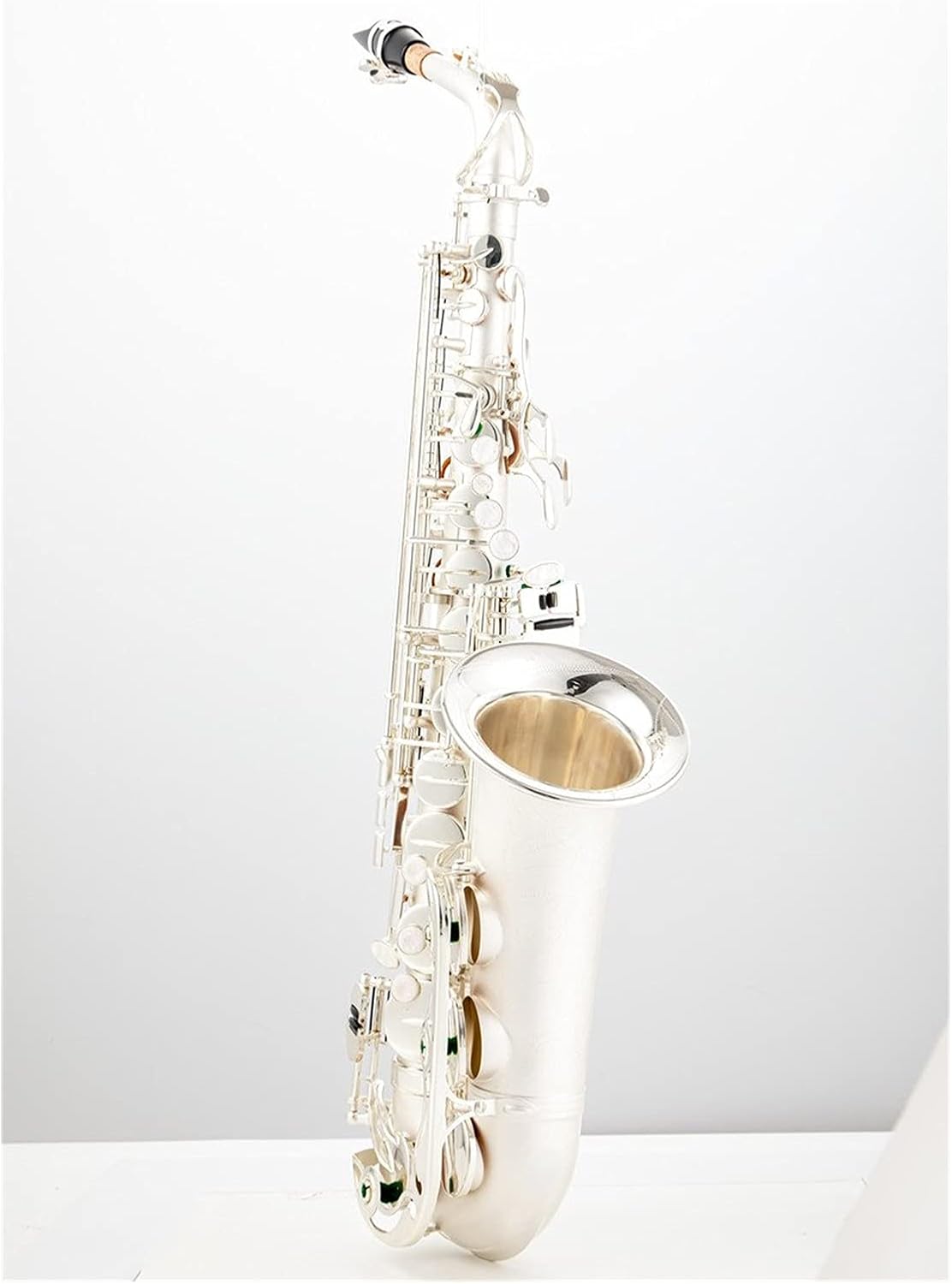 Alto Saxophone Silvering Plated Musical Instruments E Flat Sax with Mouthpiece Professional Student Saxophone