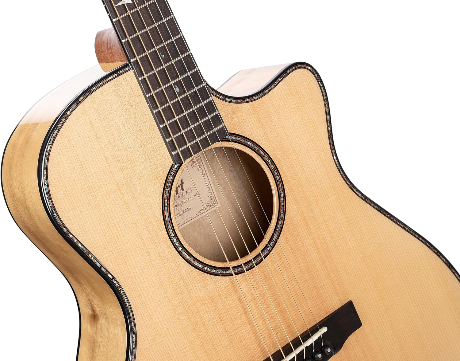 Cort 6 String Acoustic-Electric Guitar, Right, Natural Glossy, Full (GAMYBEVELNAT-U)