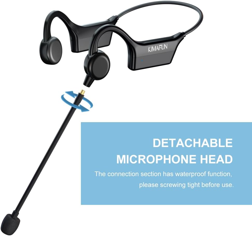 KIMAFUN 2.4G Fitness Headset Wireless Microphone, IP67 Waterproof Sweatproof Microphone for Water Aerobics, Swimming Coach, Fitness Instructor, Yoga, Spinning, Training, Teaching, Speakers, GWP91