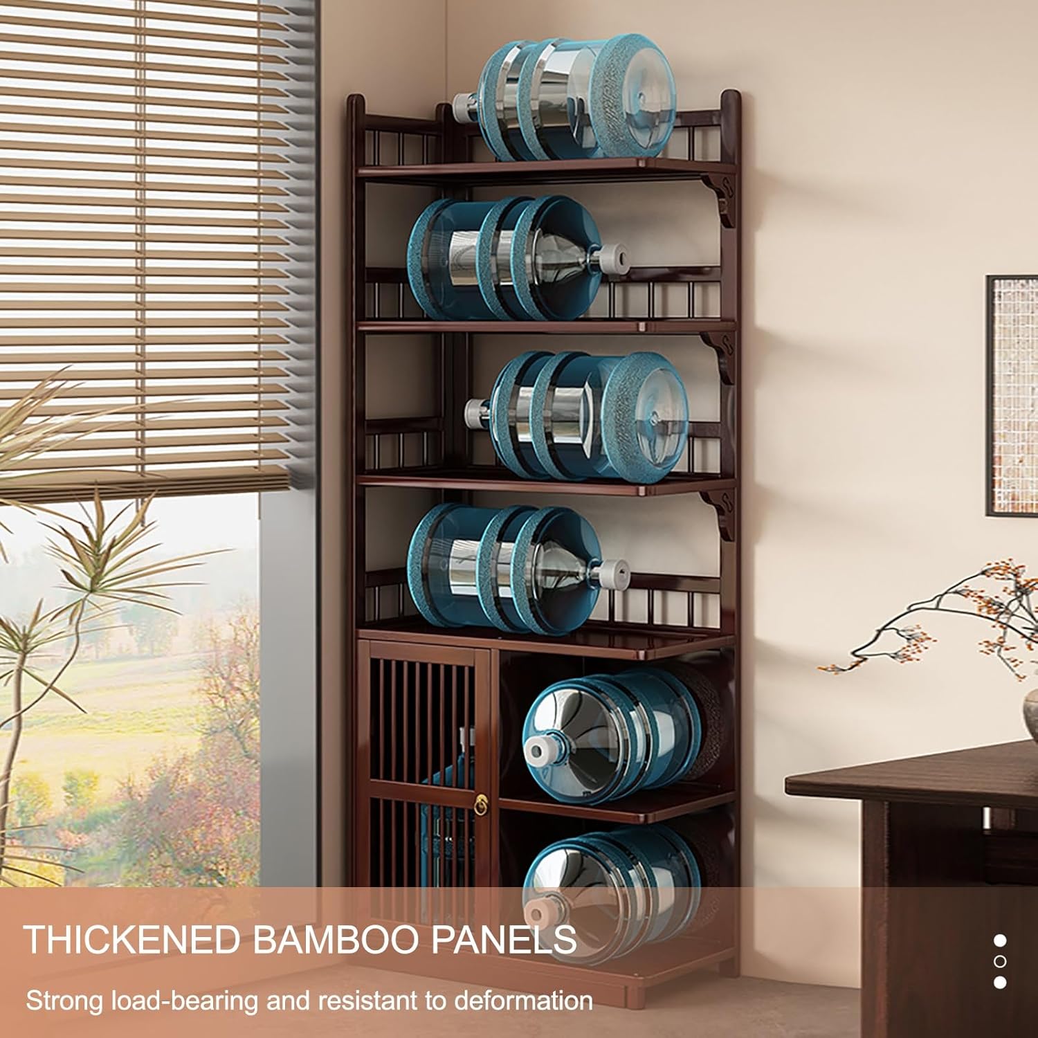 Corner Bookshelf 6 Tier Modern Storage Shelves Tall Bookcase, Corner Bookcase with Doors Book Organizer Hutch for Dorm Office College