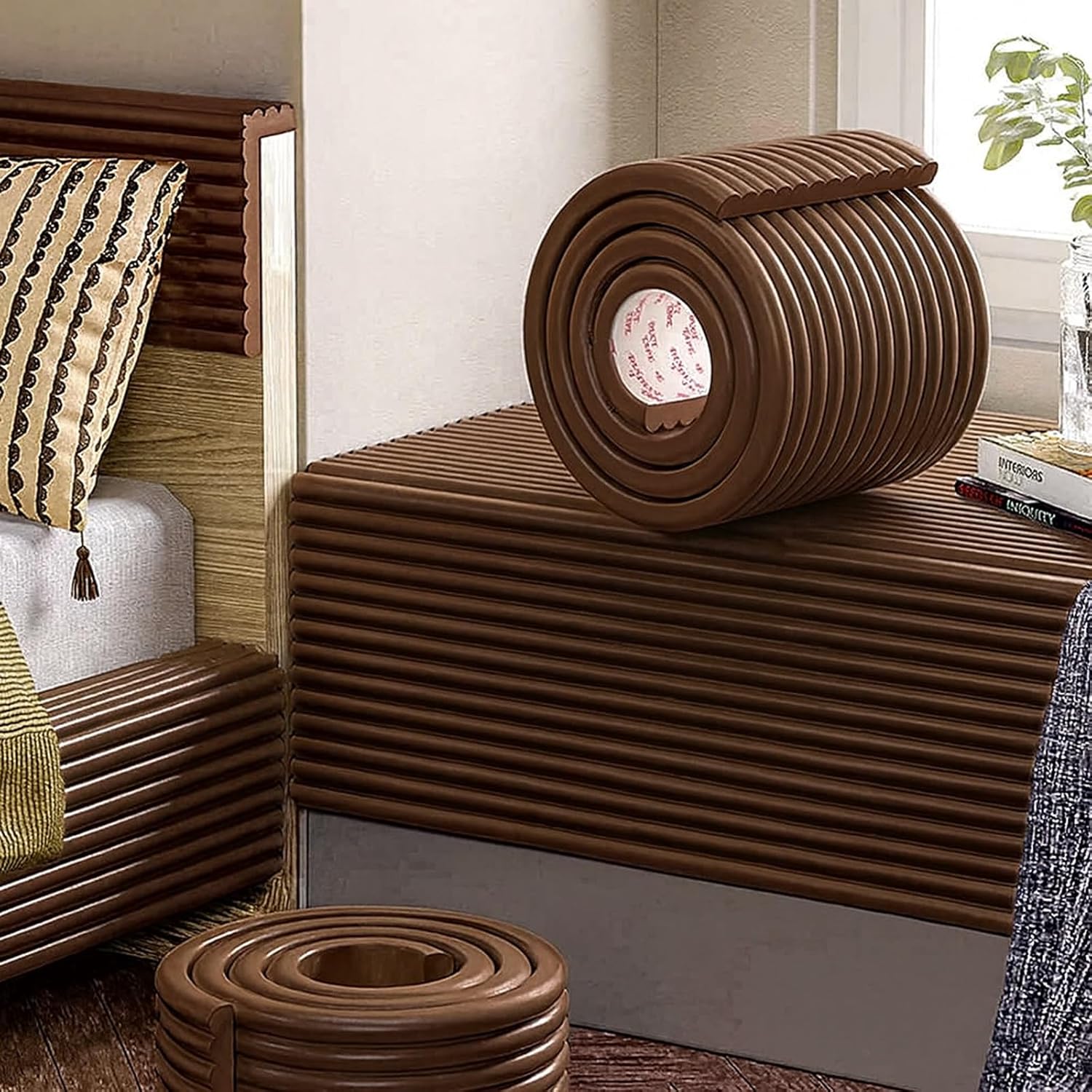 Upholstered Wall Panels Self Adhesive, Garage Wall Protector for Car Doors for Walls/Beams/Stair, Multifunctional Anti-Collision Padding for Kids(A,L 6.6FT x W 32IN)