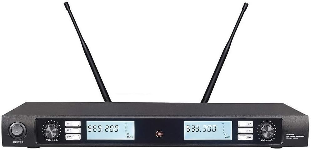 2900S Automatic Scanning Dual Beige Headset Professional Sound System 200 Channels Wireless Vocal Microphone UHF Singing Church FCC