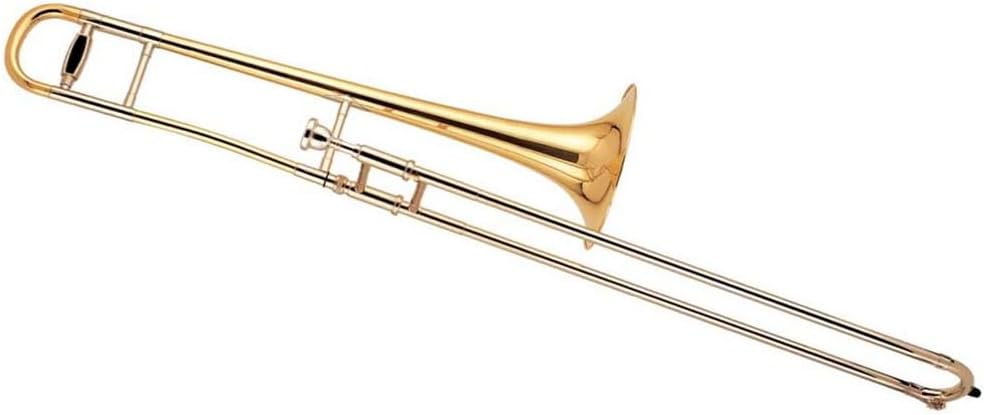 Professional Bb Alto Trombone Gold Lacquer Brass Body with Mouthpiece & Case – Smooth Tone Slide Trombone for Band Performance, Jazz Ensemble, Stage Practice, and Studio Recording