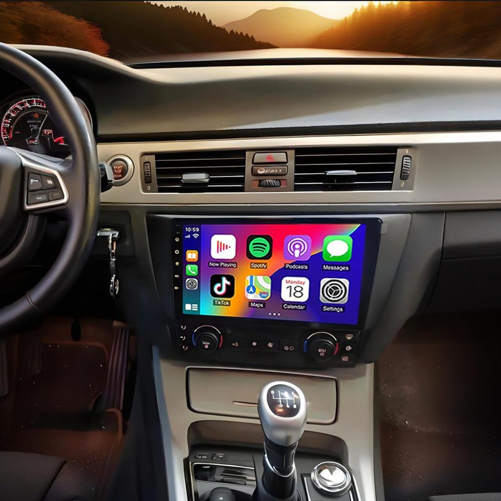 4+64GB Android 15 Car Radio for BMW 3 Series 2005-2011 E90/E91/E92/E93 Wireless Carplay Android Auto, 9