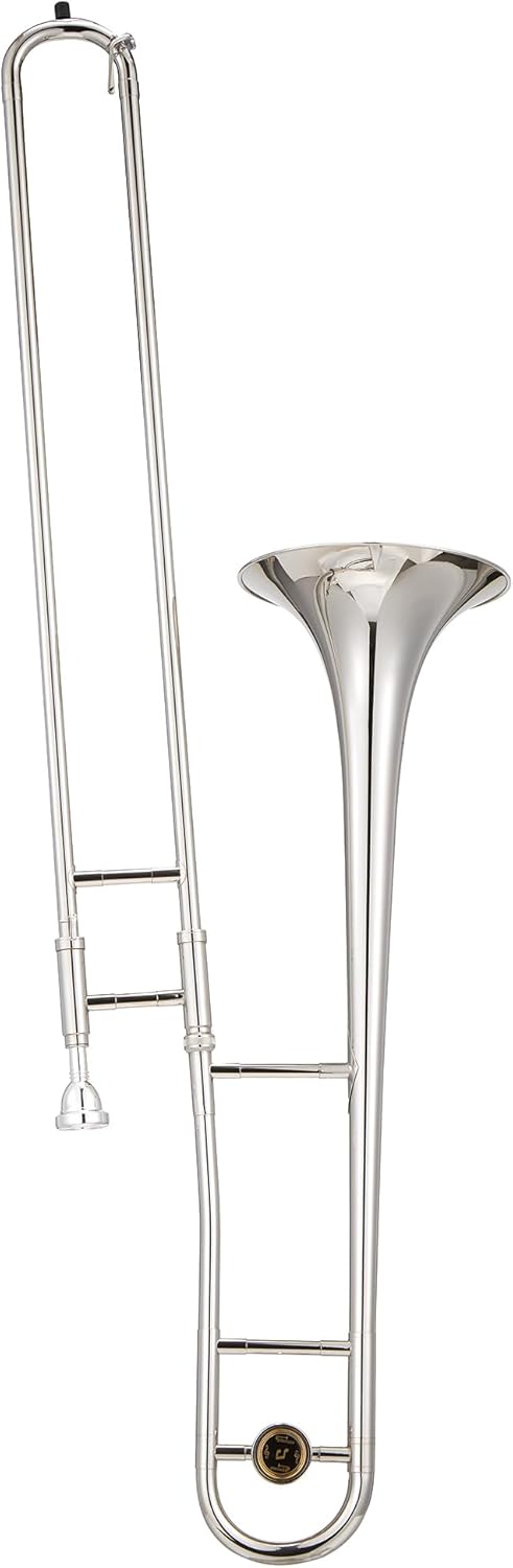 Senfot Alto Trombone Starter Kit, Bb Nickel-Plated Brass with Case, Mouthpiece, Gloves, Cloth; Accurate Tone and Penetraing Sound, School Band & Orchestra Essential Instrument