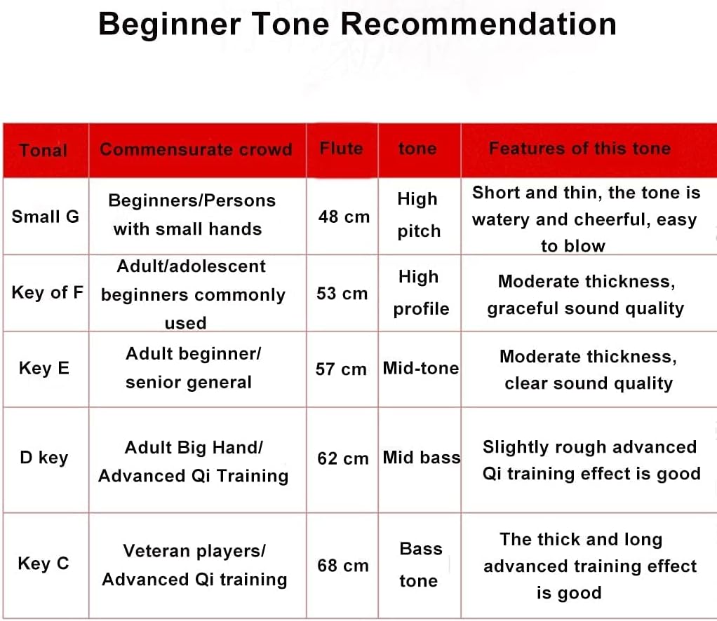 Bamboo Flute Dizi, Soprano Recorder, Woodwind Instrument Key of C Study Level Traditional Handmade Chinese Musical Instrument Quality Beginner Recorder for Children (Brown D)