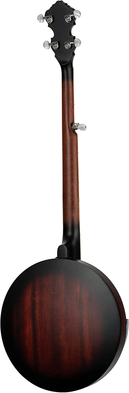 Ortega Guitars Americana Series 5-String Mahogany Resonator Banjo, Right, Whiskey Burst (OBJ150-WB)