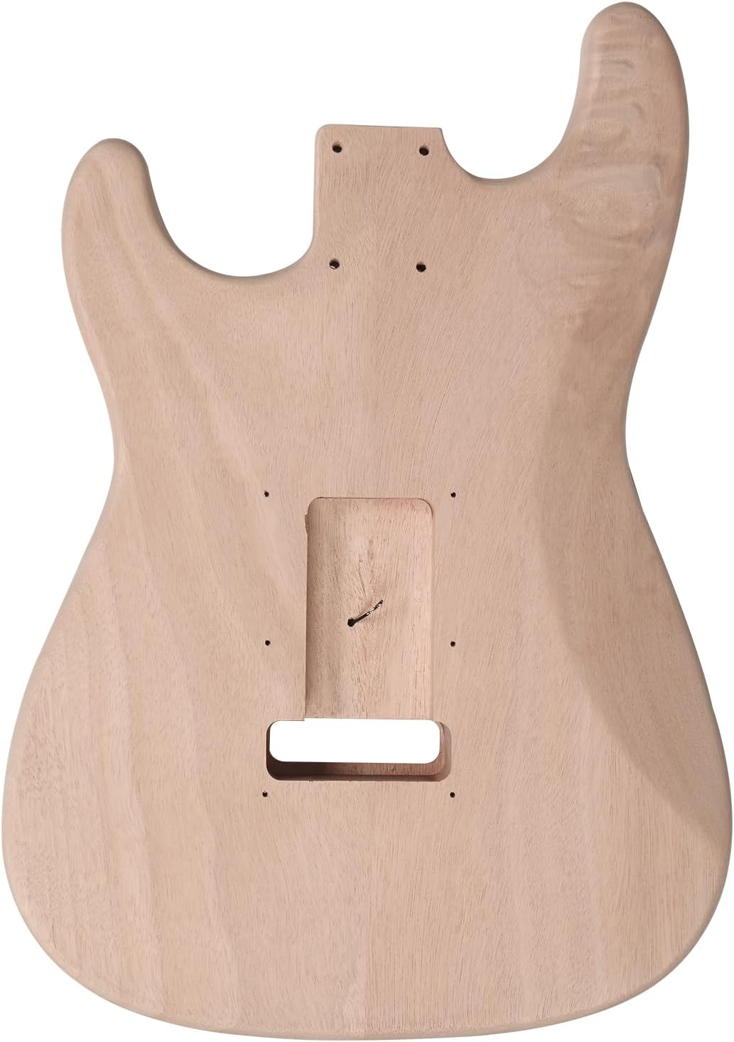 DIY ST Style Electric Guitar Kit, Full Size, Maple Neck, Rosewood Fretboard, Gig Bag, Strap, Cable, Pick, Unbranded, S-S-S Pickup Configuration, Mahogany Body, Natural wood/black/white, UBST39